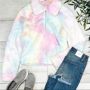 Quarter zip Sherpa pullover size 1XL